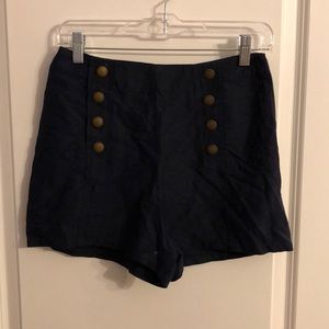 NWOT navy sailor-looking high waisted shorts!